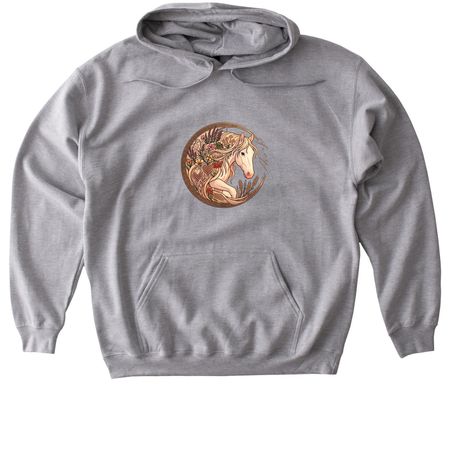 Freyja, a Sport Grey Gildan Softstyle Pullover Hoodie