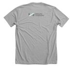 Dagaz Donates, a Athletic Heather Premium Unisex Tee (back-view)
