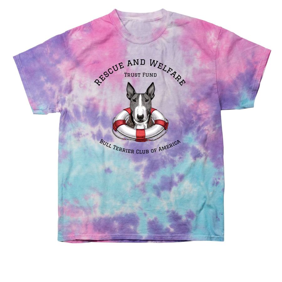 Support Bull Terrier Rescue, a Cotton Candy Classic Tie Dye Tee