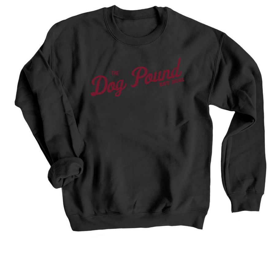 Dog Pound Sweatshirt, Simple (Team 128), a Black Crewneck Sweatshirt