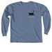 Feral Cat Vibes, a Blue Jean Comfort Colors Long Sleeve Tee