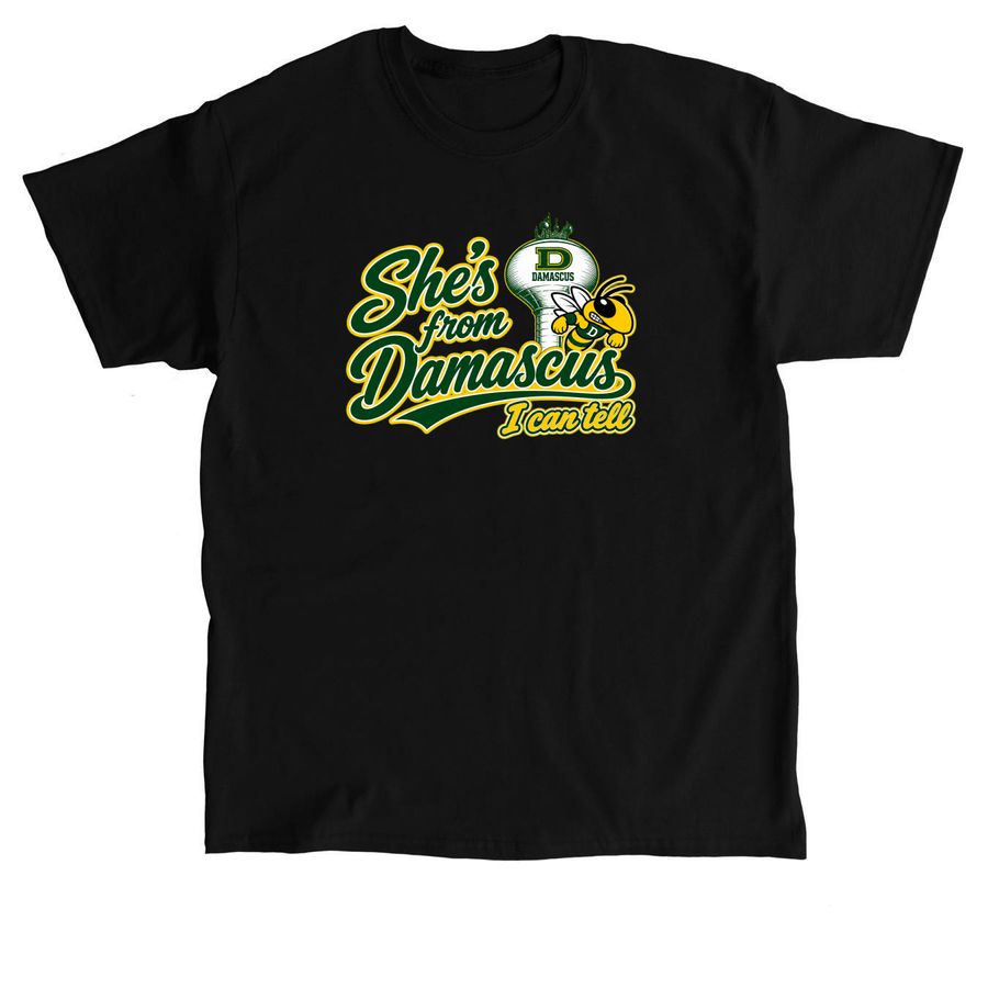 She's from Damascus (regular tees), a Black Classic Unisex Tee