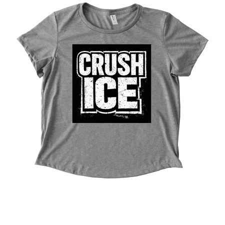 Crush ICE, a Aluminum Grey Allmade Eco Triblend Women?s Scoop Neck Tee