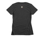 BADASS EDITION-WHERE THE HELL HAVE Y'ALL BEEN, a Charcoal Women's Slim Fit Tee (back-view)