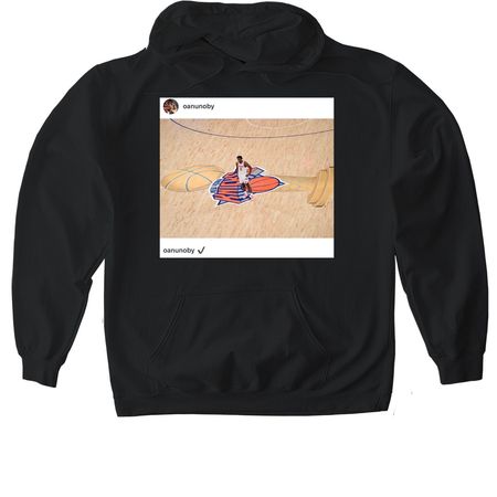 Knicks&nbsp;OG Anunoby&nbsp;Insta, a Black Gildan Softstyle Pullover Hoodie