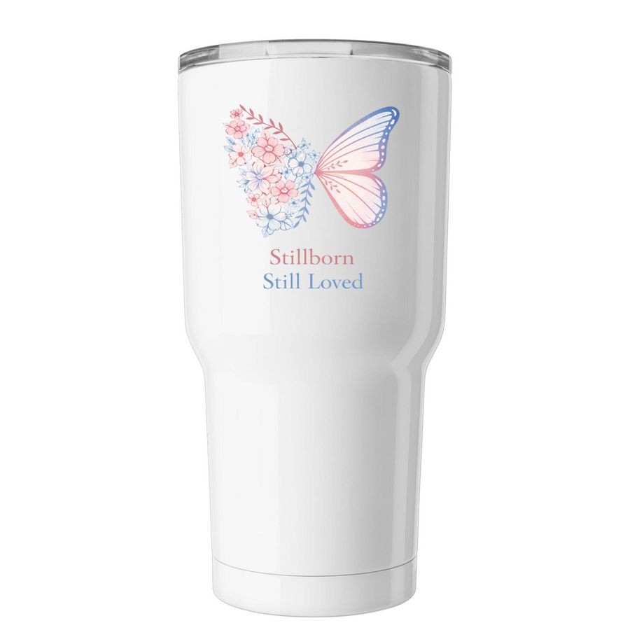 Stillborn Still Loved Tumbler, a White Insulated Tumbler
