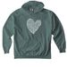 HAPPY Mini Hearts, a Blue Spruce Comfort Colors Pullover Hoodie