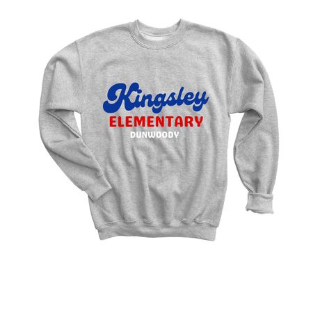 Vintage Kingsley T, a Sport Grey Youth Crewneck Sweatshirt
