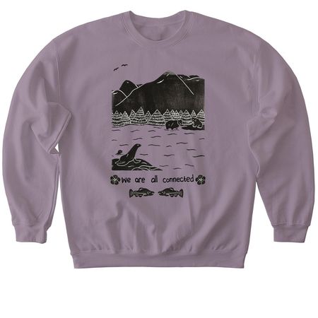 We are all connected, a Paragon Softstyle Crewneck Sweatshirt