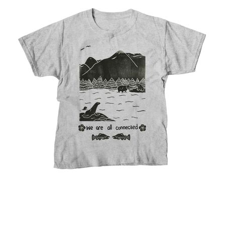 We are all connected, a Sport Grey Youth Unisex Tee