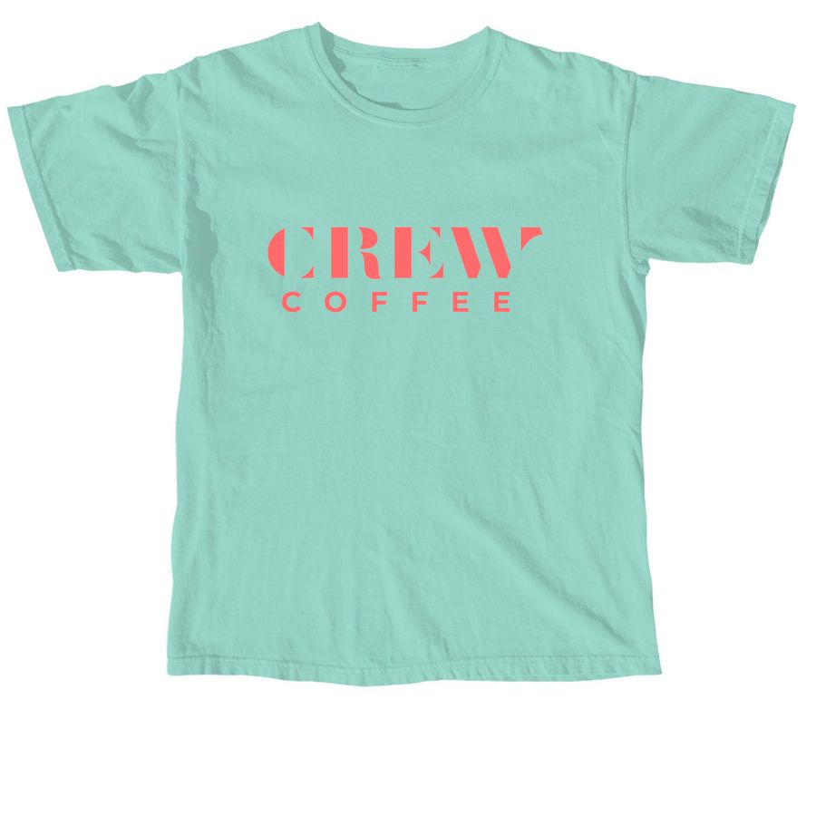 Pink Crew Logo & Trolley, a Chalky Mint Comfort Colors Unisex Tee
