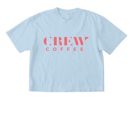 Pink Crew Logo & Trolley, a Chambray Comfort Colors Boxy Tee