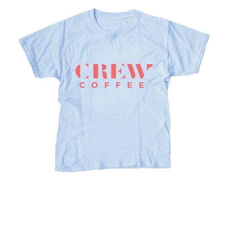 Pink Crew Logo & Trolley, a Light Blue Youth Unisex Tee