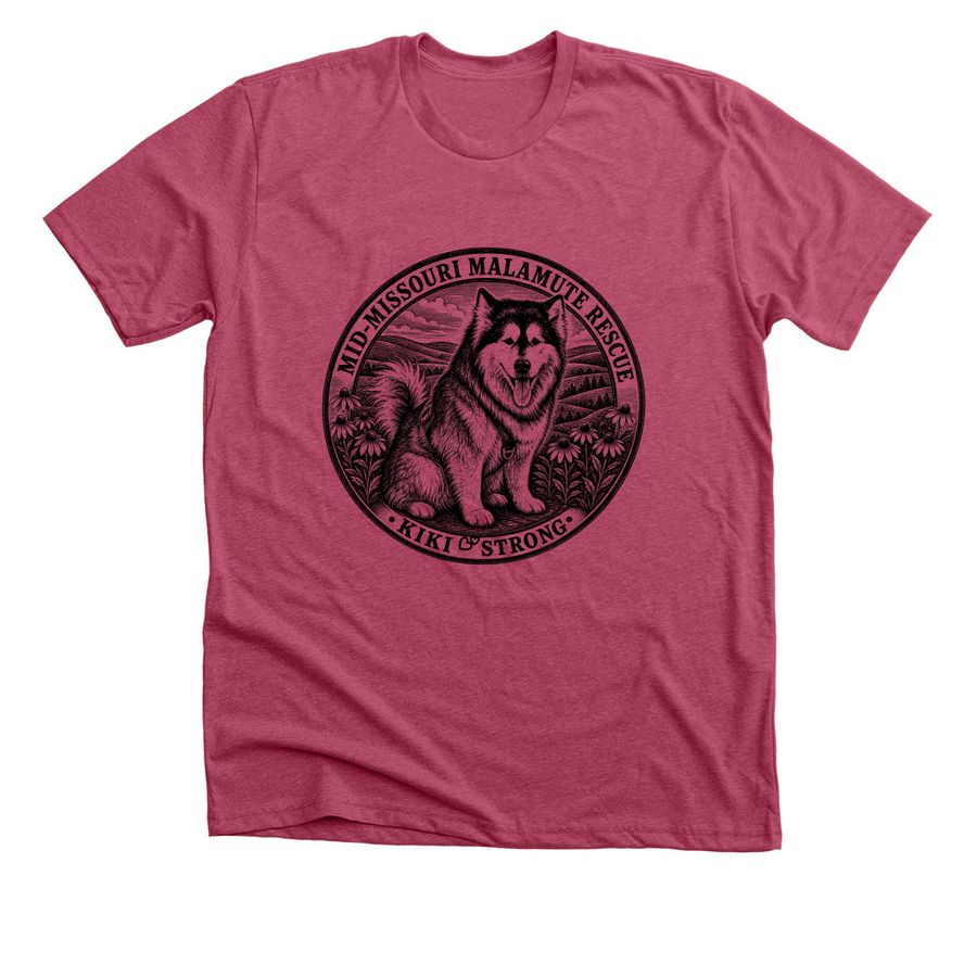 Kiki Strong, a Heather Raspberry Premium Unisex Tee