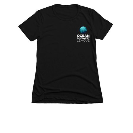 Short-Sleeve T-Shirts (Black, Stacked Logo), a Black Women's Slim Fit Tee