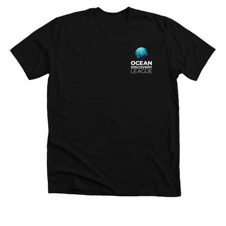 Short-Sleeve T-Shirts (Black, Stacked Logo), a Solid Black Blend Premium Unisex Tee