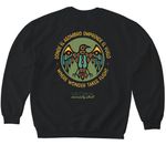 Vecina Community School, a Black Softstyle Crewneck Sweatshirt (back-view)