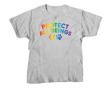Protect All Beings, a Sport Grey Youth Unisex Tee