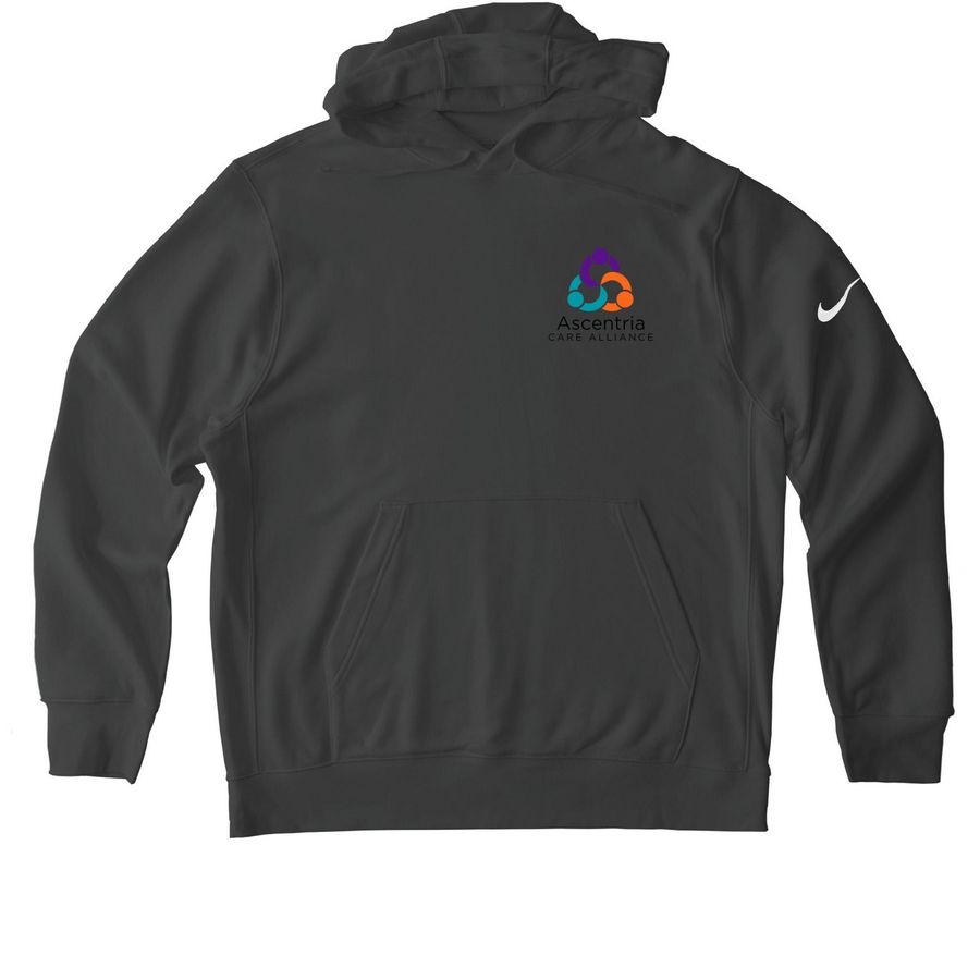Ascentria Activewear, a Anthracite Nike Club Fleece Pullover Hoodie