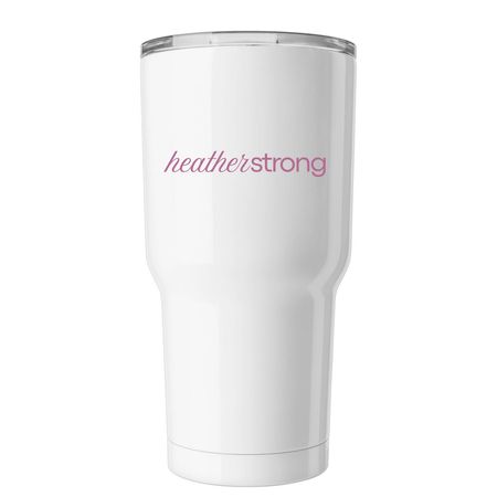 Heather Strong Tumbler, a White Insulated Tumbler