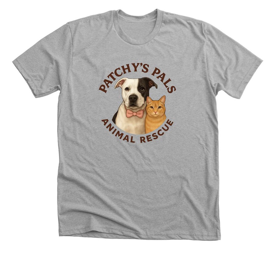 Patchy's Pals Animal Rescue, a Athletic Heather Premium Unisex Tee