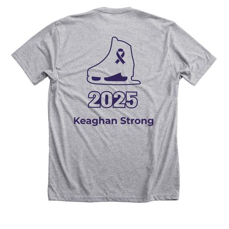 Keaghan Strong ?Ice Skaters? 2025, a Athletic Heather Premium Unisex Tee (back-view)