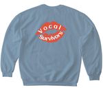 Domestic Violence Support, a Stone Blue Softstyle Crewneck Sweatshirt (back-view)