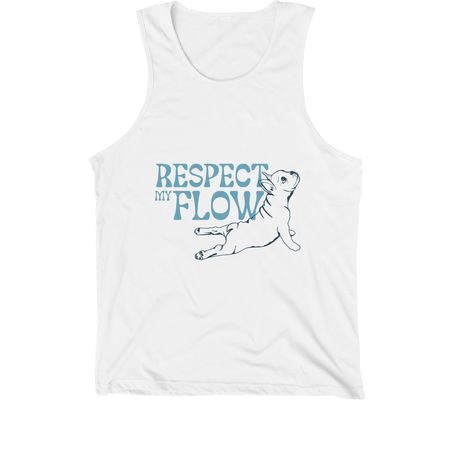 Respect my Flow&nbsp;, a White Premium Cotton Tank