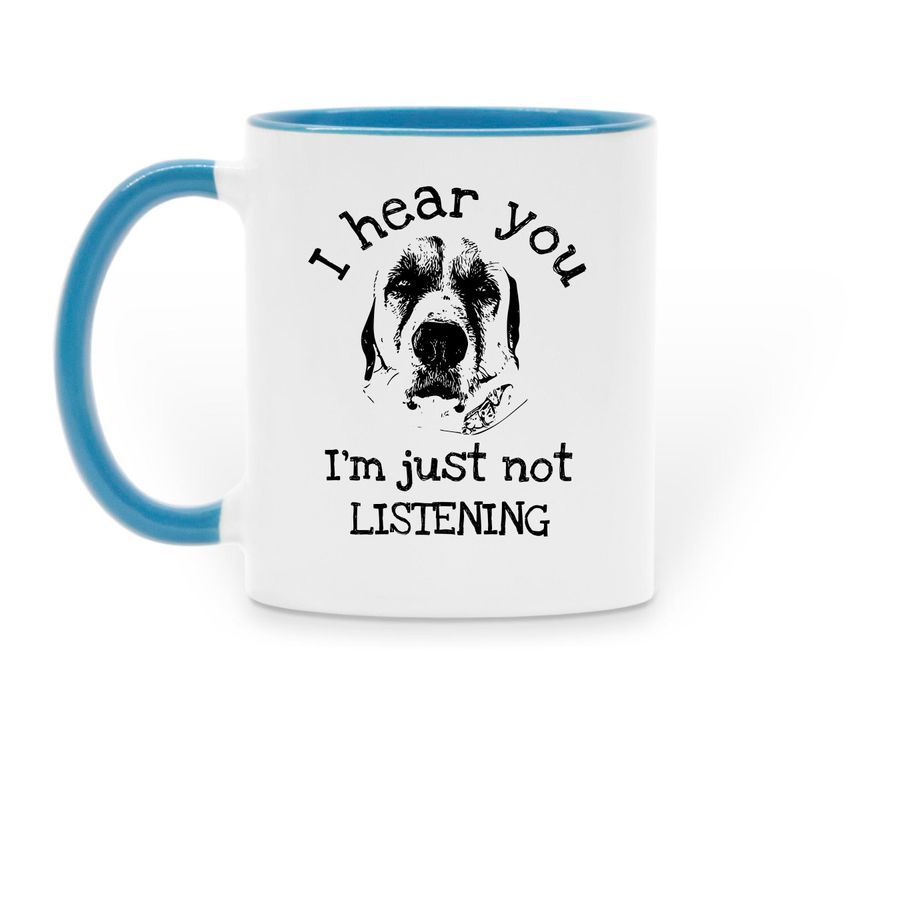Not LISTENING&nbsp; Anatolian&nbsp;, a Light Blue Two-Tone Ceramic Mug