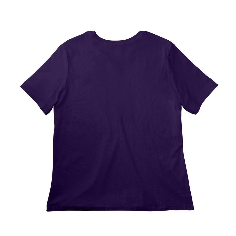 GWHVA Values, a Team Purple Women?s Relaxed Cotton Tee (back-view)
