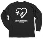 CdLS Fall Comfort Collection, a Black Classic Long Sleeve Tee (back-view)
