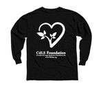 CdLS Fall Comfort Collection, a Black Youth Long Sleeve Tee (back-view)