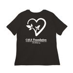 CdLS Fall Comfort Collection, a Black Women?s Relaxed Cotton Tee (back-view)