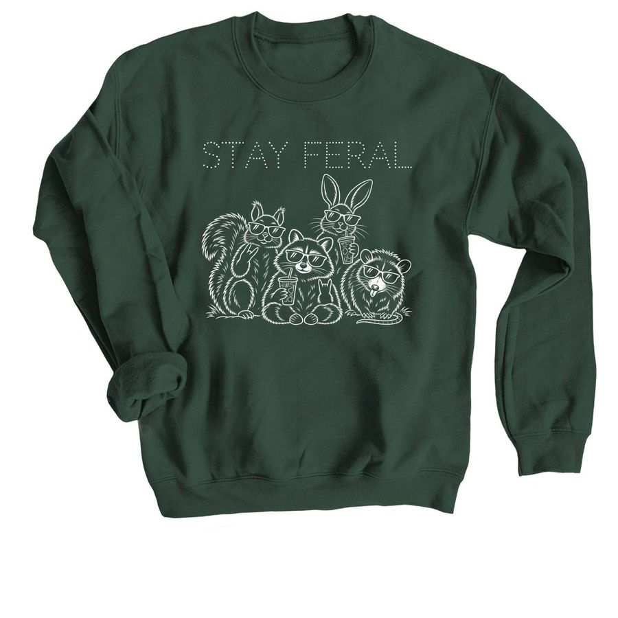 Give Wildlife a Fighting Chance, a Forest Crewneck Sweatshirt