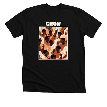 Grow, a Solid Black Blend Premium Unisex Tee