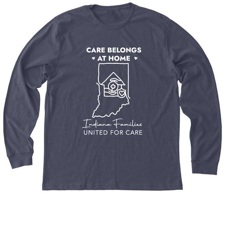 Rally Shirts!, a Heather Midnight Navy Premium Long Sleeve Tee