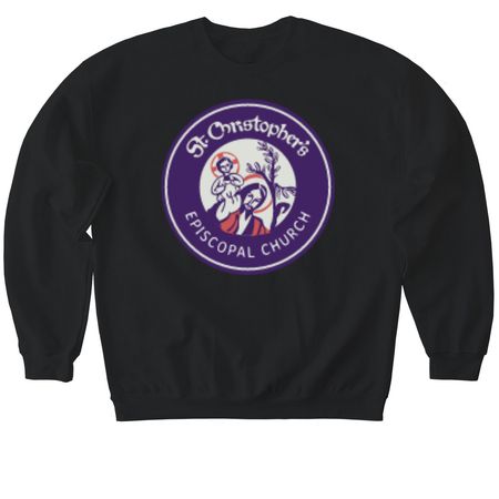 St. Christopher's Round Logo, a Black Softstyle Crewneck Sweatshirt