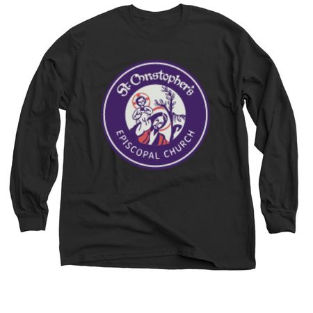 St. Christopher's Round Logo, a Black Classic Long Sleeve Tee