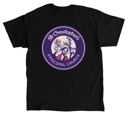 St. Christopher's Round Logo, a Black Classic Unisex Tee