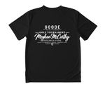 Meghan McCarthy Golf Shirts, a Black Youth Performance Tee (back-view)
