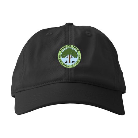 Ziggy's Tree Hat, a Black Printed Eco Baseball Cap