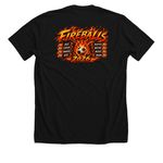 FIREBALLS Right Chest, a Solid Black Blend Premium Unisex Tee (back-view)