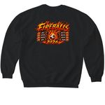 FIREBALLS Right Chest, a Black Softstyle Crewneck Sweatshirt (back-view)