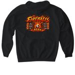 FIREBALLS Right Chest, a Black Gildan Softstyle Pullover Hoodie (back-view)