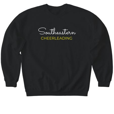 Southeastern Cheerleading, a Black Softstyle Crewneck Sweatshirt