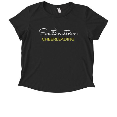 Southeastern Cheerleading, a Deep Black Allmade Eco Triblend Women?s Scoop Neck Tee