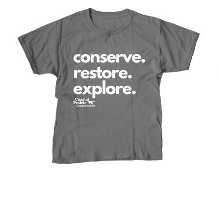 Conserve. Restore. Explore. T-Shirt, a Charcoal Youth Unisex Tee