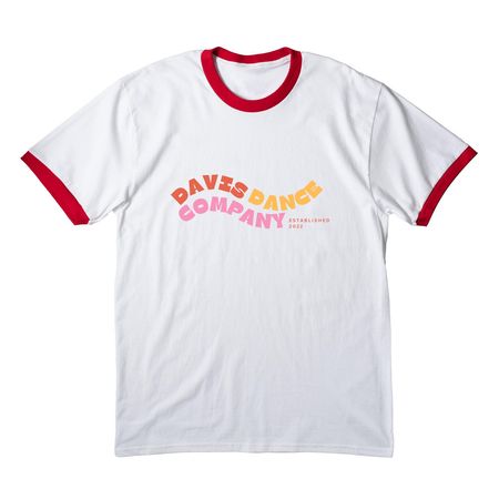 DDC Groovy, a White/ Red Cotton Ringer Tee