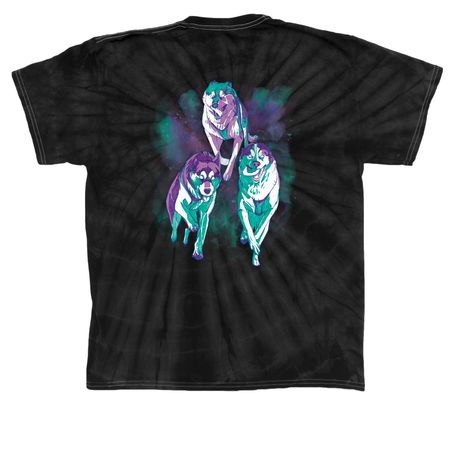Arctic Rush Sled Dogs, a Black Classic Tie Dye Tee