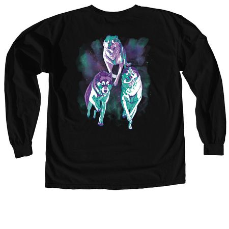 Arctic Rush Sled Dogs, a Black Comfort Colors Long Sleeve Tee